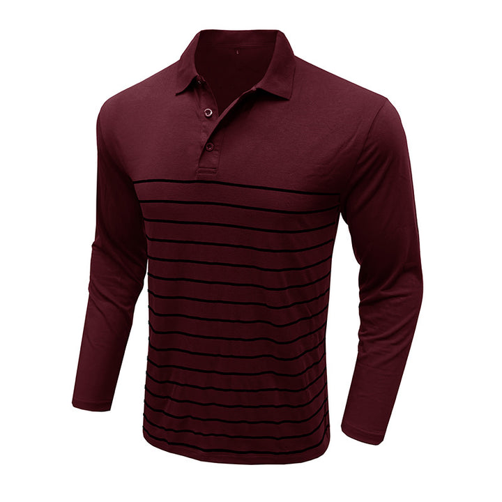 Herrer Langærmet Poloshirt Stilla