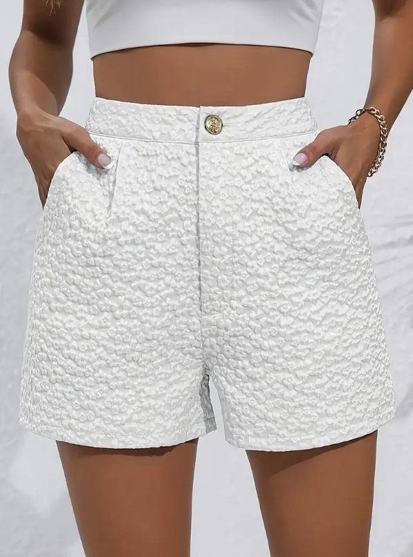 Dame shorts med struktureret stof Skovae
