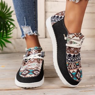 Dame mode fritids-sneakers med etnisk mønster Stilla