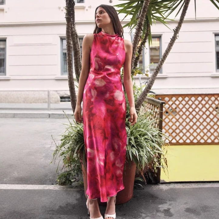 Femme Ærmeløs Blomsterprint Maxi Kjole Stilla