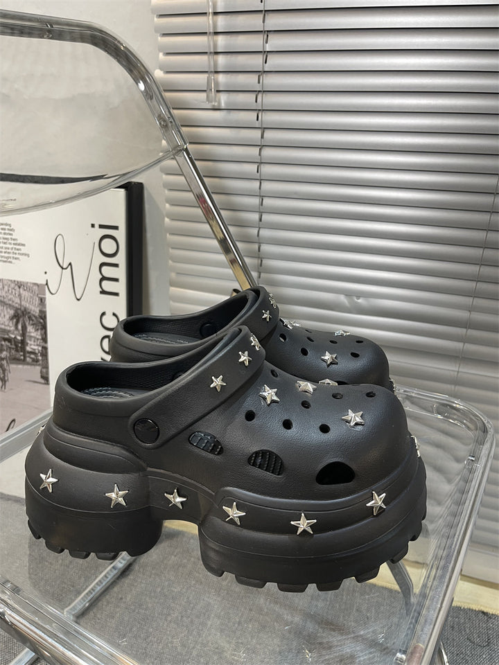 Damer mode Clogs med trendy stjerne-design Stilla