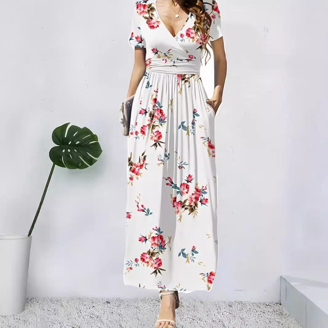 Damer Floral Wrap Maxi Kjole Stilla 1752725781