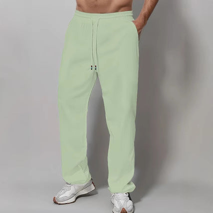 Herre Sporty Afslappet Fit Joggingbukser med Elastisk Talje og Sidelommer Skovae