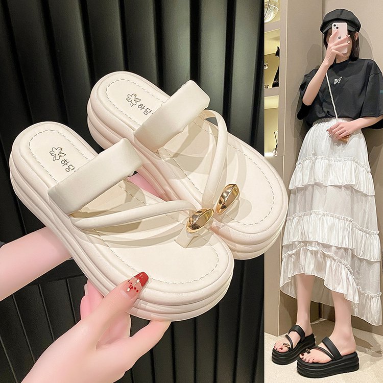 Dame Komfortable Slippers med elegant Krydsbånd-Design og dekorative Smykke detaljer Stilla