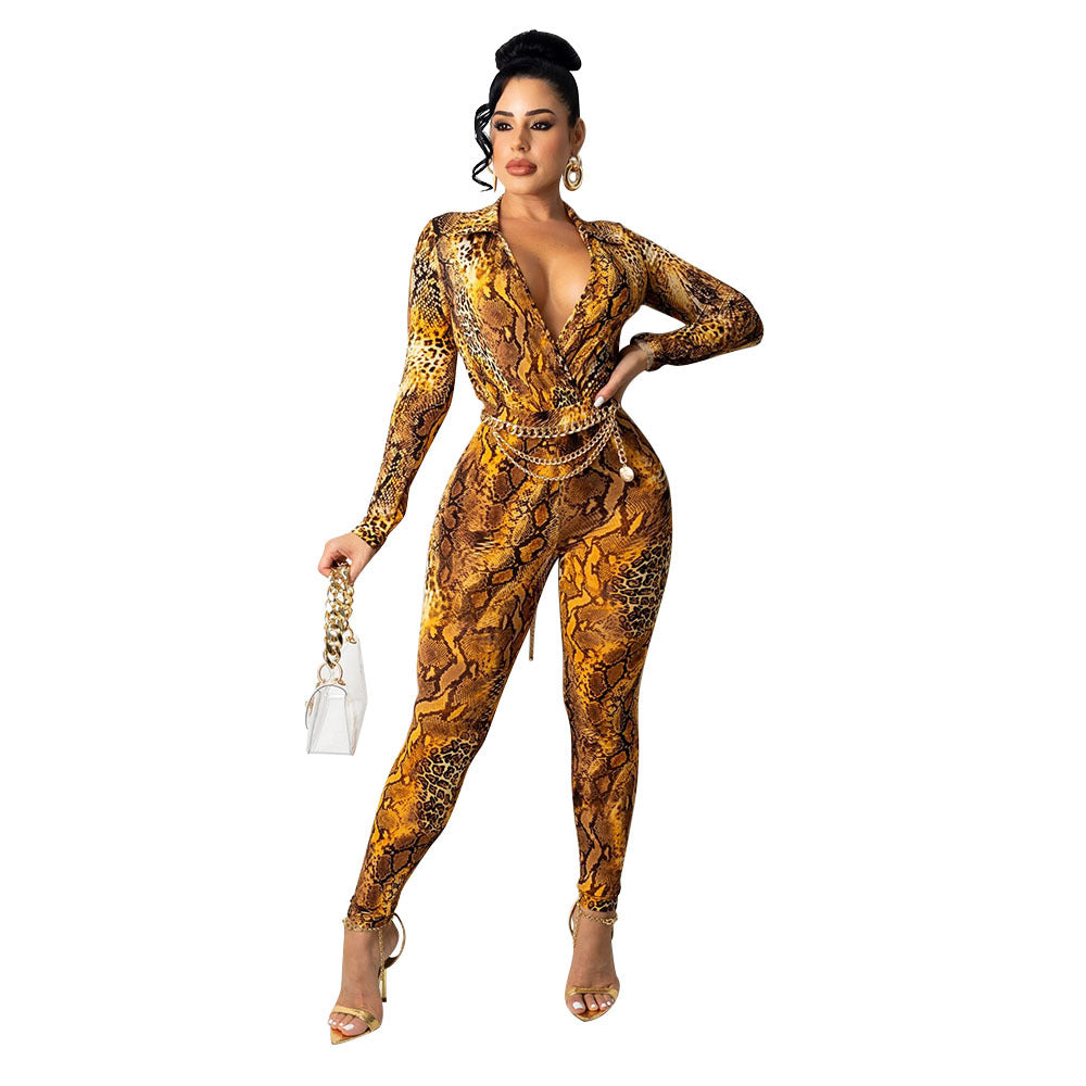 Dame Exotisk Dyreprint Bodystocking Stilla