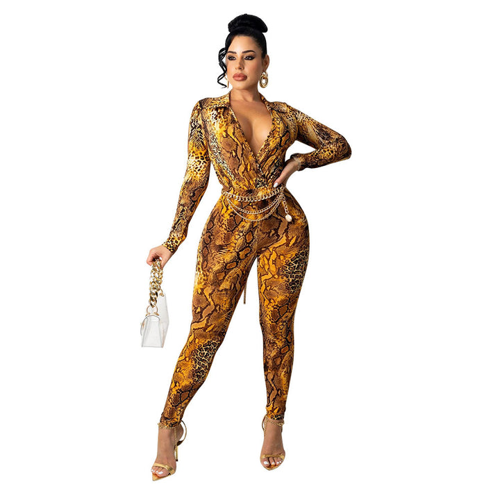 Dame Exotisk Dyreprint Bodystocking Stilla