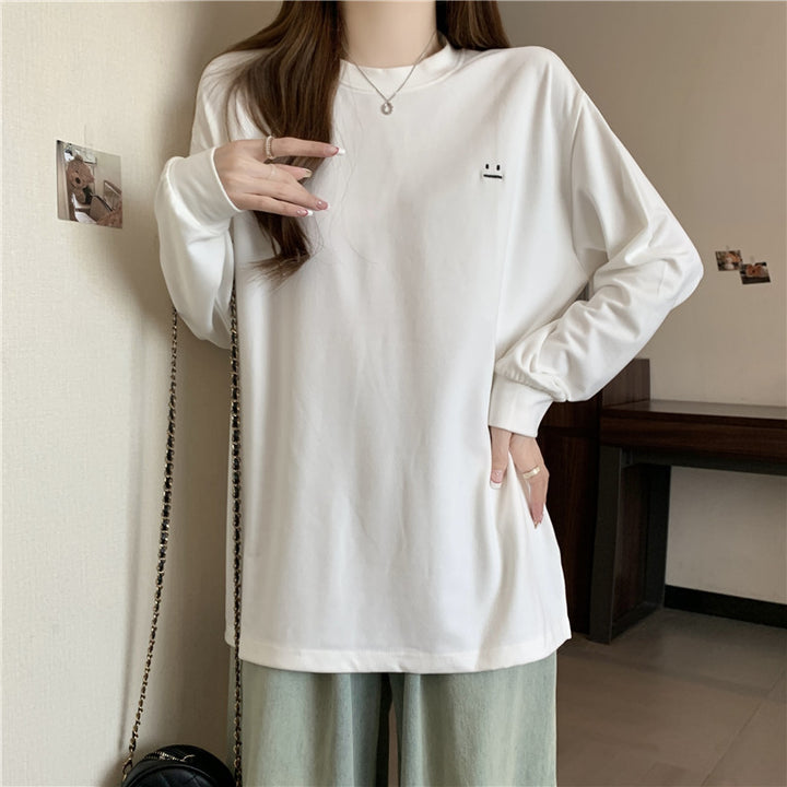 Dame Fritid Lange Ærmer Rund Hals T-Shirt Stilla