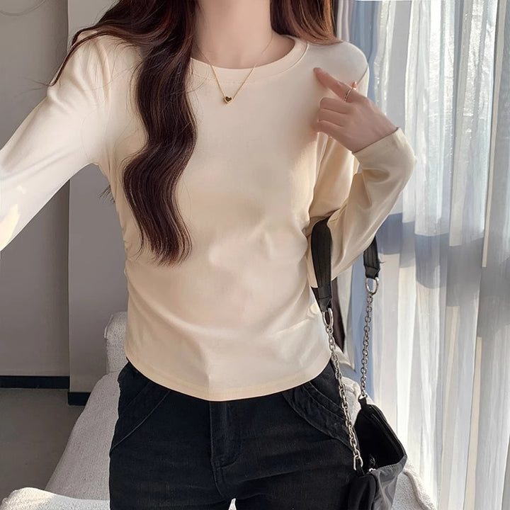 Femme Klassisk Langærmet Basic Top Stilla