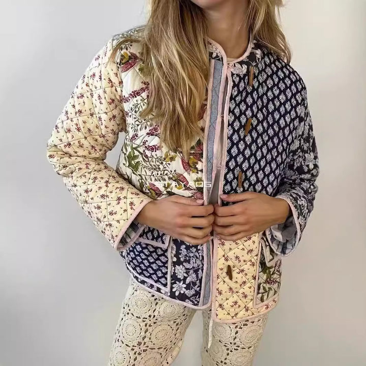 Femme Patchwork Steppjakke Stilla