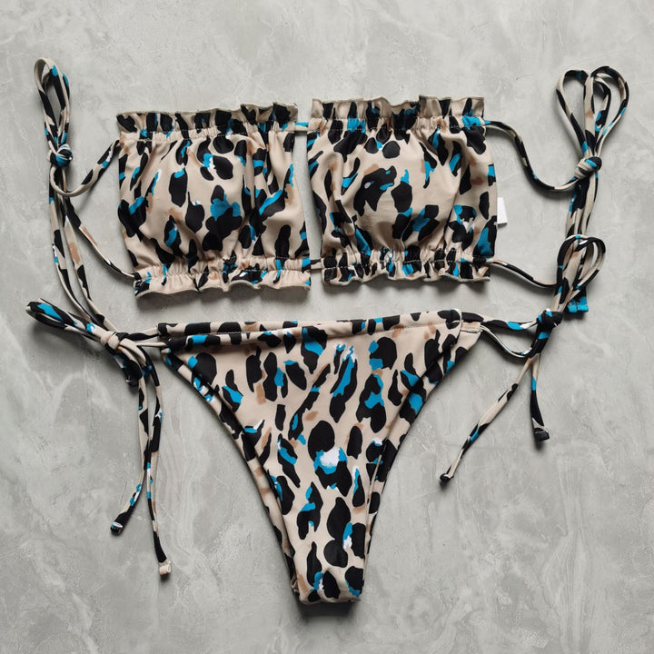 Dame sommerfugltryk To-delt bikini-sæt Stilla