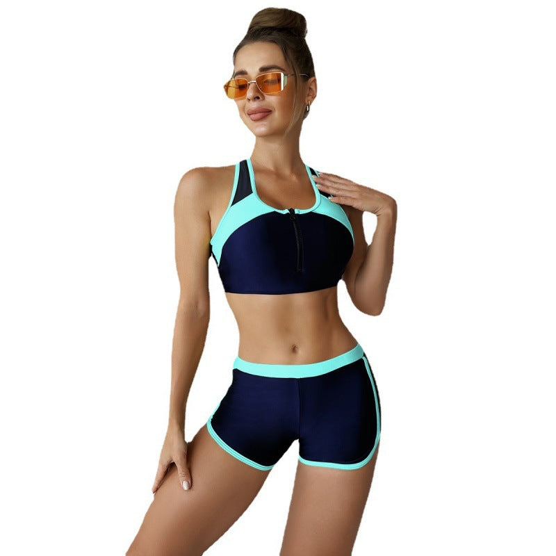Dame Activewear Sæt med Lynlås og Højtydende Stoffer Skovae