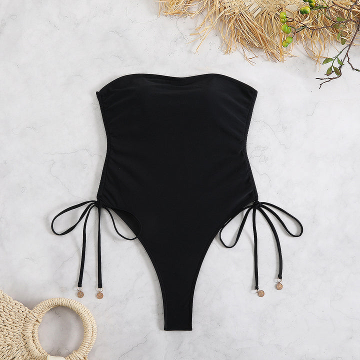Dame Farverig Bandeau-badegown med blomsterdesign Stilla