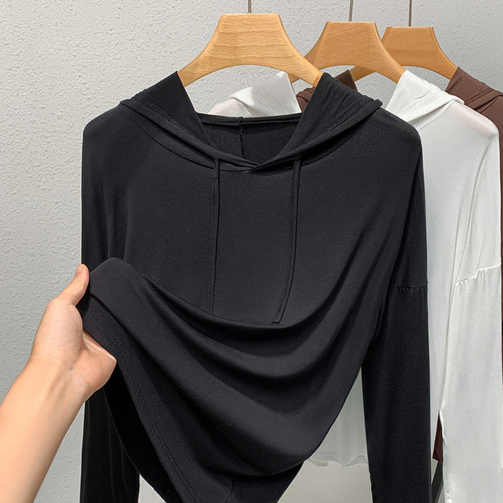 Dame hoodie med afslappet pasform og åndbart materiale Stilla