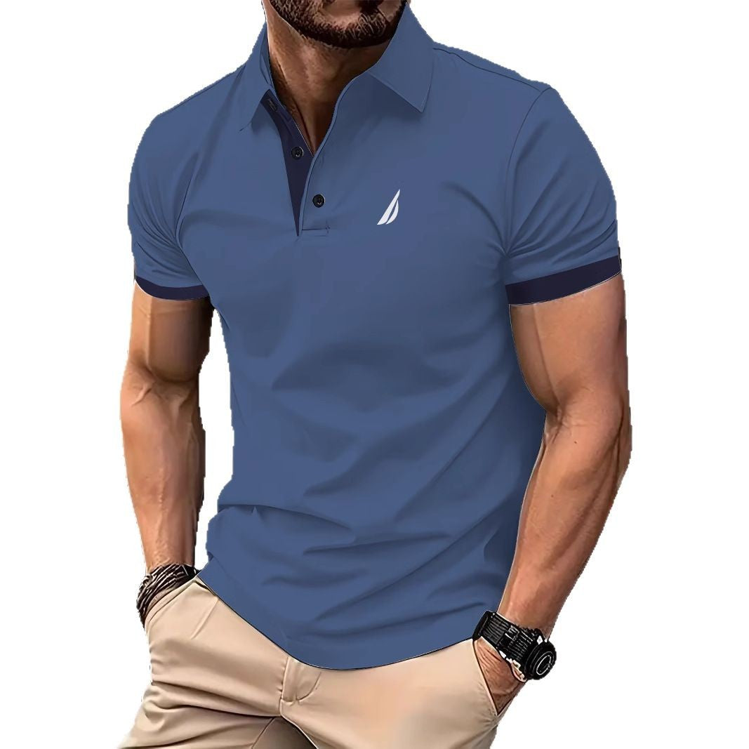 Herre poloshirt med moderne krave og åndbart materiale Stilla