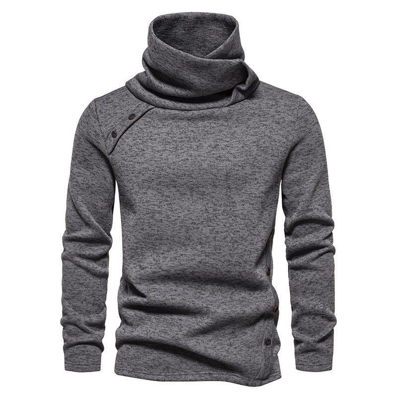 Herre Fritid Høj Krave Sweater Pullover Stilla