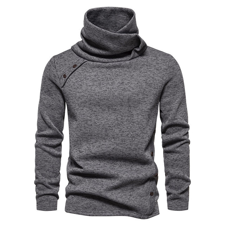 Herre Fritid Høj Krave Sweater Pullover Stilla