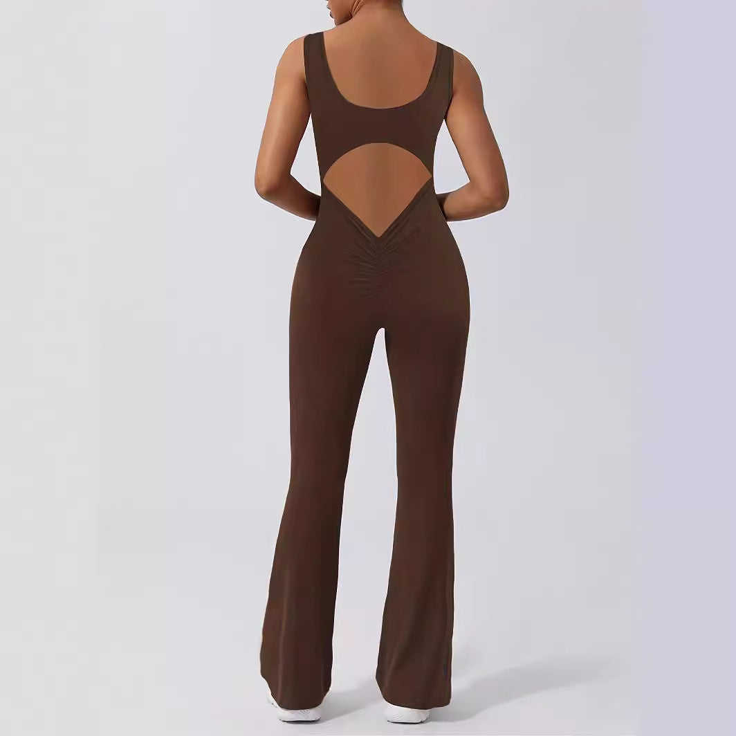 Dame Flydende Jumpsuit med brede ben og Racerback Stilla