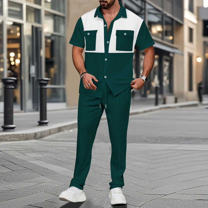 Herrer Moderne fritidsoutfit med kontrastdetaljer og praktiske lommer Stilla