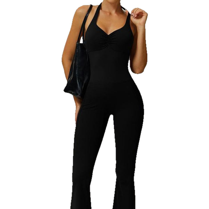 Dame Sporty Jumpsuit med tætsiddende snit og stropper Skovae