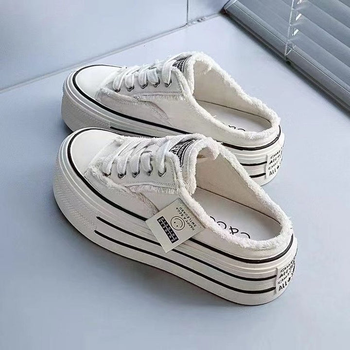 Dame plüsch-plateau-sneakers med skridsikker sål og afslappet design Stilla