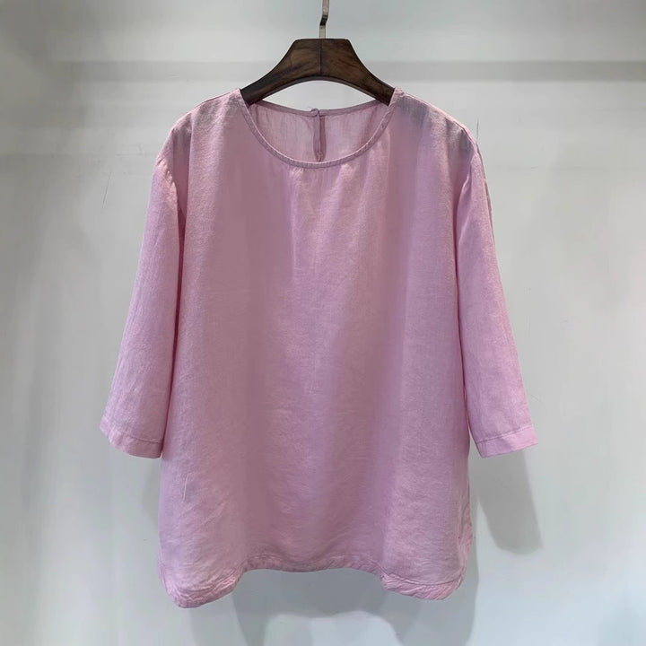 Femme Afslappet Pasform Linned blouse Stilla