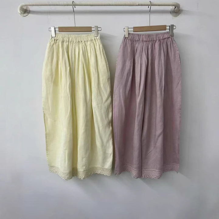 Femme Letvægts Luftige Linned Culottes Stilla