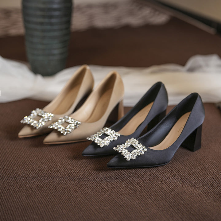 Dame Elegante Blokhæls Pumps Stilla