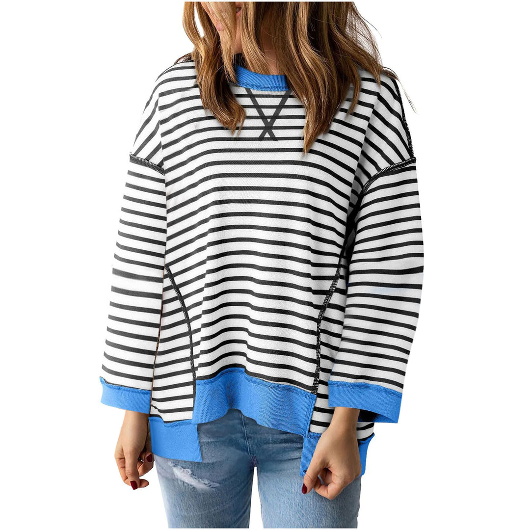 Dame afslappet stripe sweater med generøs pasform Stilla