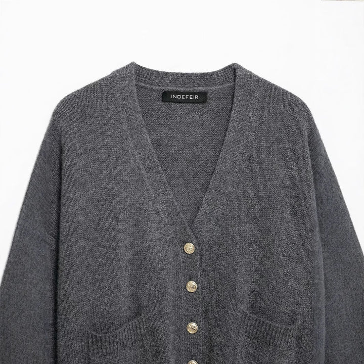 Femme Oversized Knap-up Cardigan Stilla