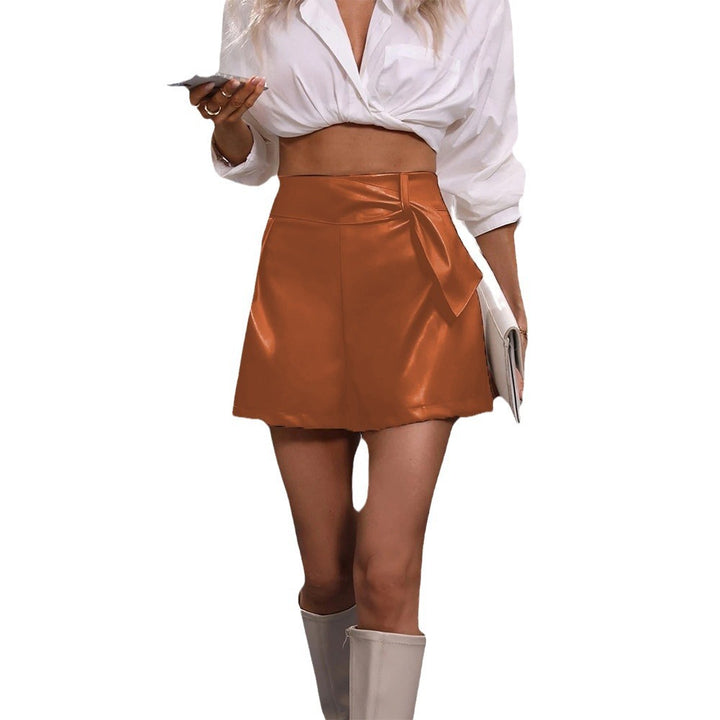 Dame Højtaljeret Mini Skirt med Sløjfedetail Stilla