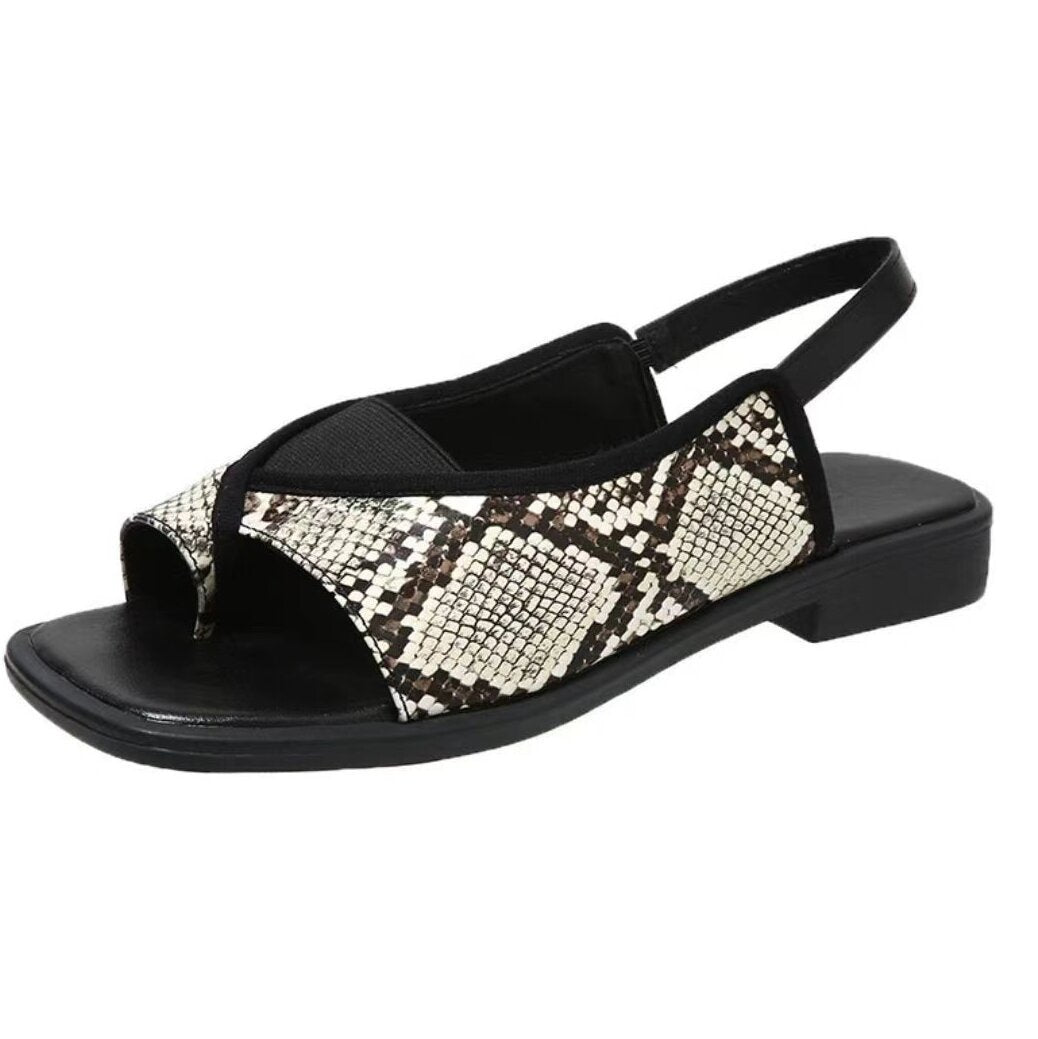 Dame sandaler med moderigtigt leopardprint og behageligt fodseng Stilla