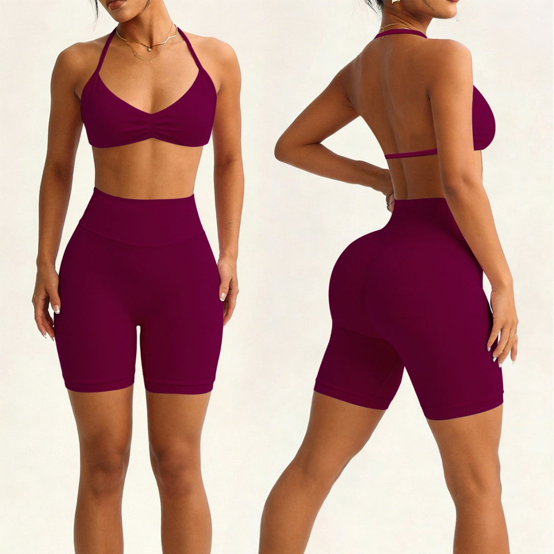 Dame Sporty bikini sæt med højelastisk materiale og justerbare stropper Skovae