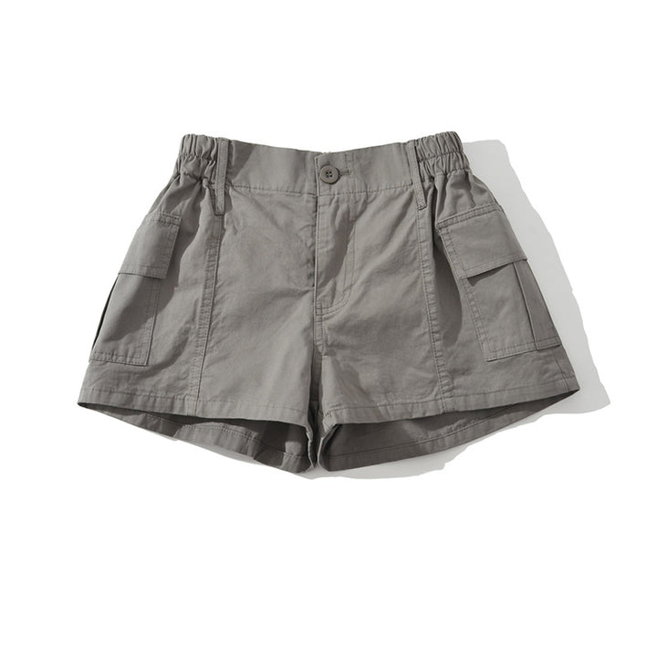Dame fritids-shorts med praktiske cargo-lommer og elastisk liv Stilla