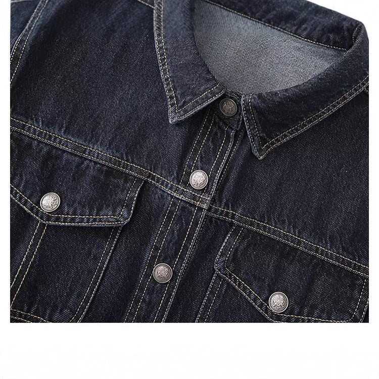 Kvindernes denimjakke med to lapperet brystlommer og klassisk krave Stilla