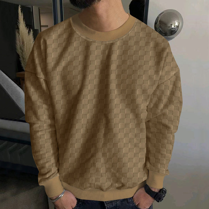 Herrer stilfuld sweater med moderne strukturel design Stilla