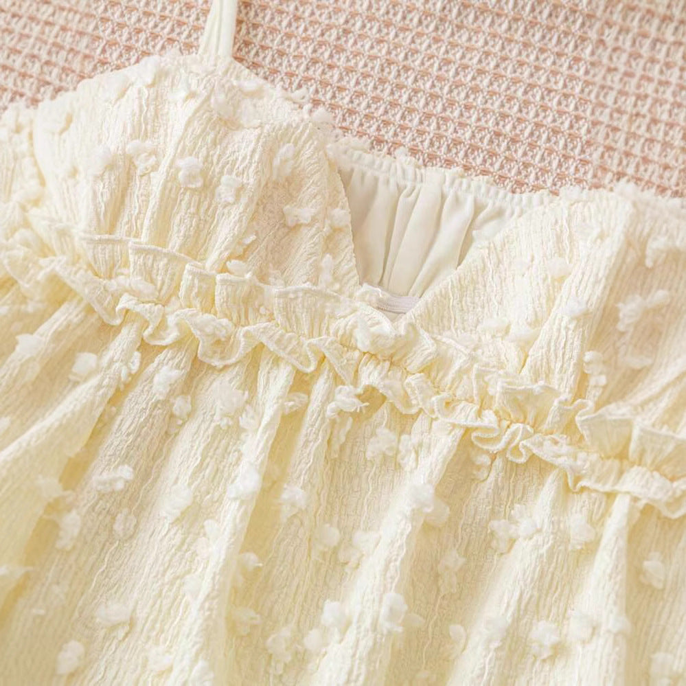 Damer luftig Spaghetti-strop-top med ruffles detaljer Stilla