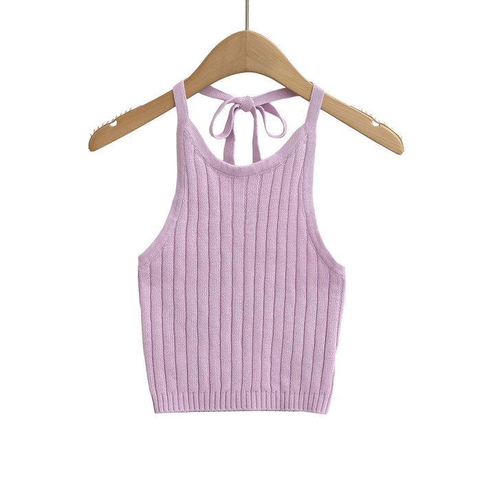 Femme Rippstrik Halter Crop Top Stilla