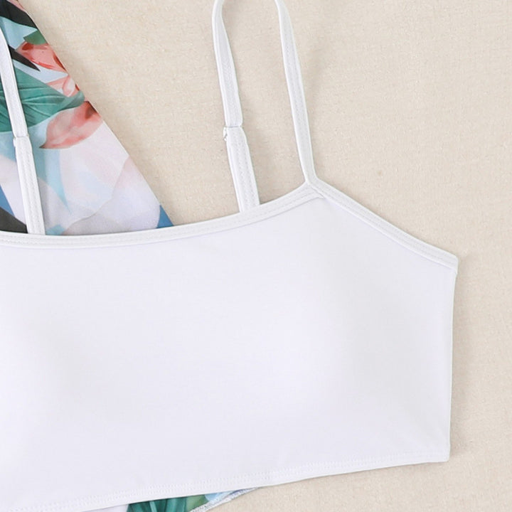 Dame Strandmode Sæt med floral Kimono og sporty top Stilla