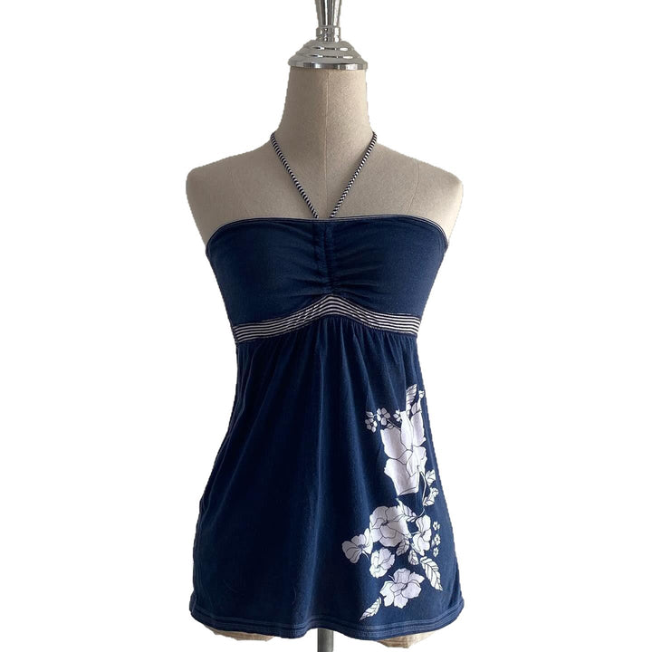 Dame Strandtop med blomsterdesign og off-shoulder snit Skovae