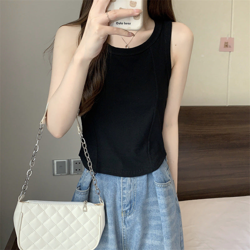 Femme Stilfuld Ærmeløs Crop Top Stilla