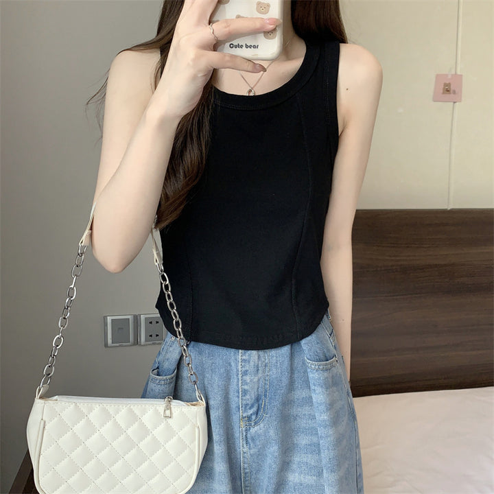 Femme Stilfuld Ærmeløs Crop Top Stilla