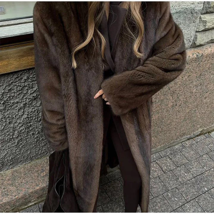 Kvinder Elegant Faux Fur Jakke Stilla