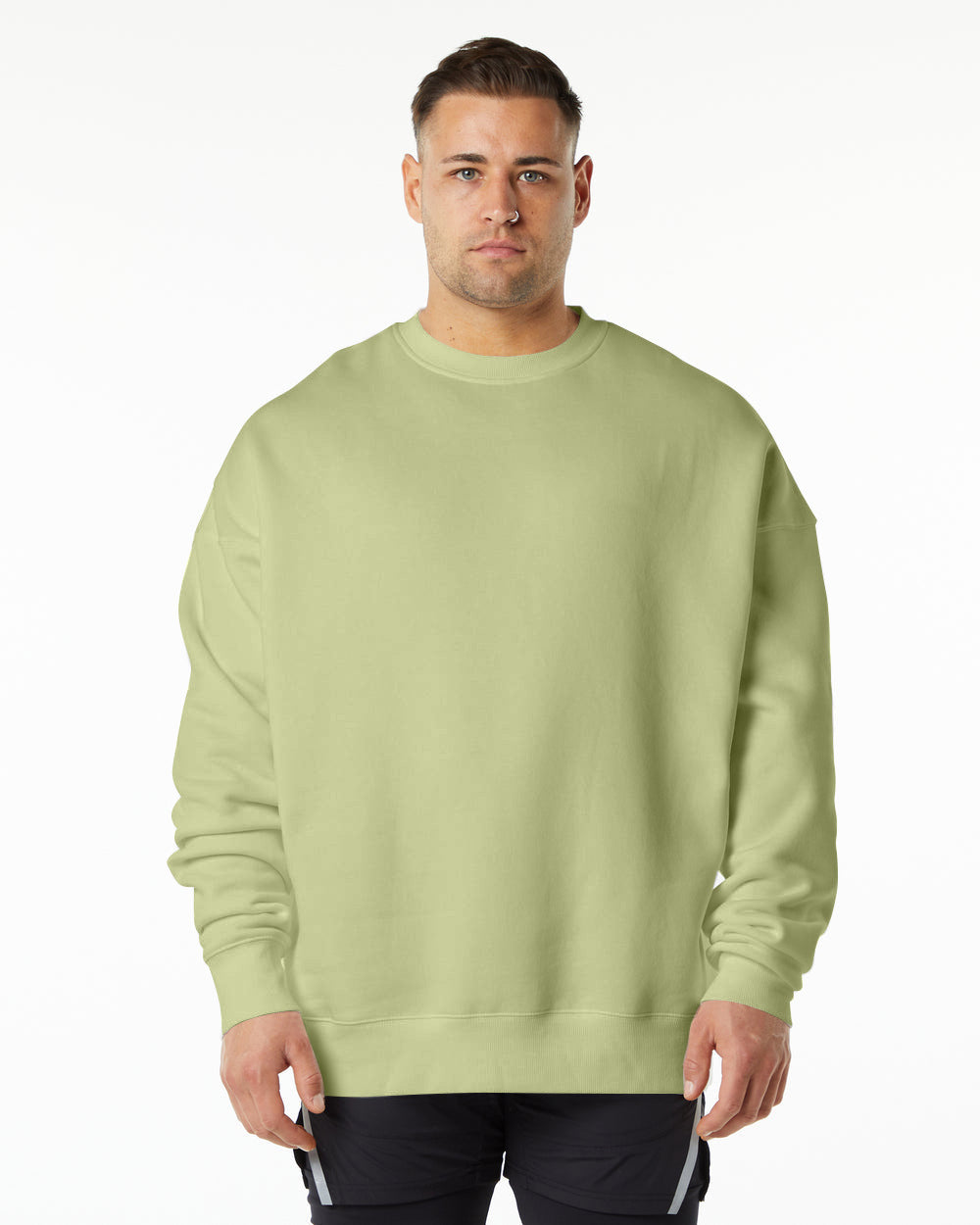 Herrer Oversized Sweatshirt med afslappet snit og robust indvendigt foder Stilla