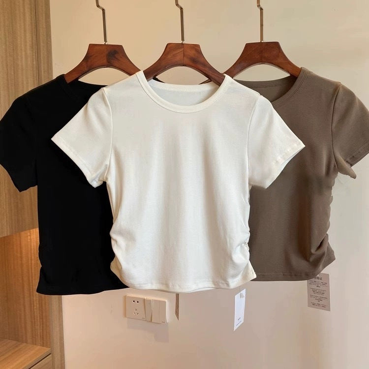 Dame Casual Rynk Kortærmet T-shirt Stilla