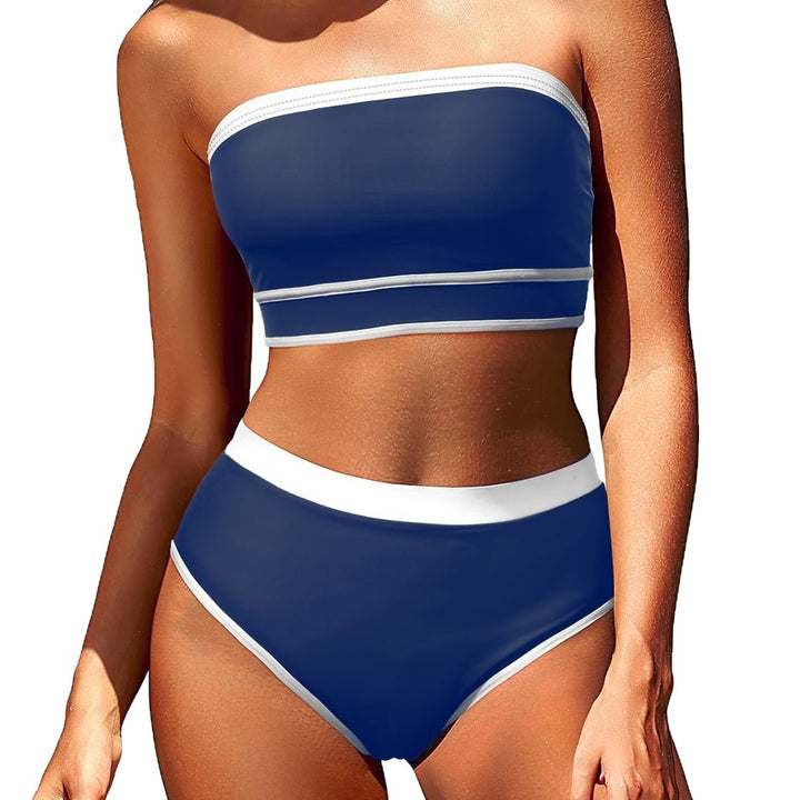 Dame Bandeau-Bikini med høj talje Stilla