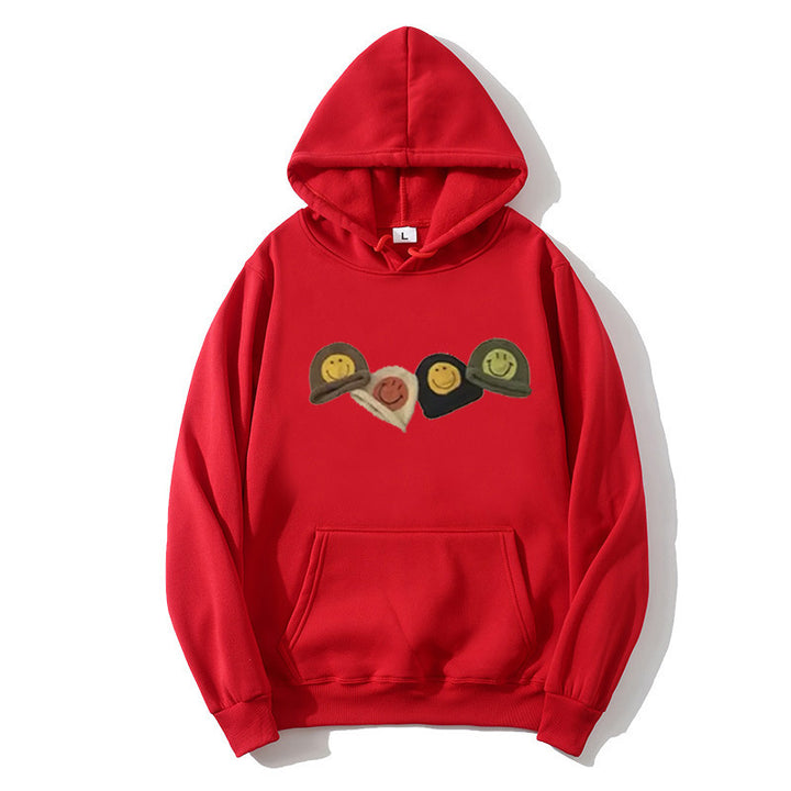 Kvinders hætte sweatshirt med legende smiley design Skovae