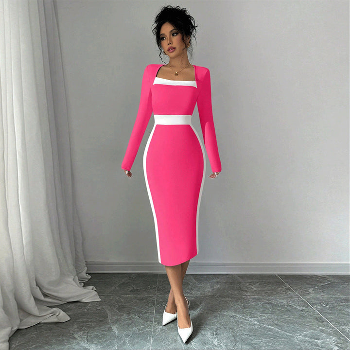 Stilla | Mid-Length Nederdel Langærmet Bodycon-Kjole
