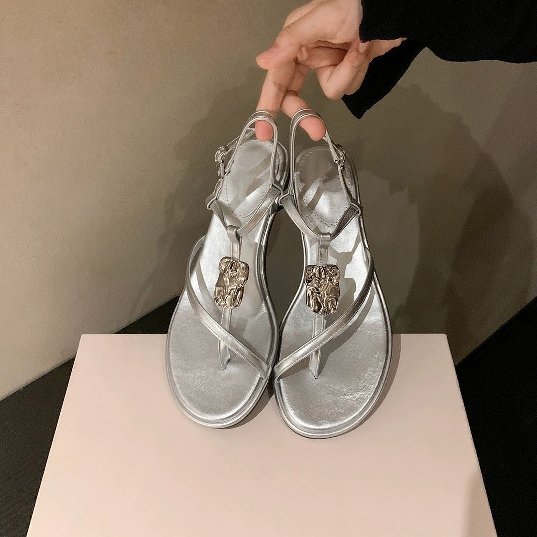 Dame Elegant Tåsplitter med kunstnerisk Smykkedetalje Stilla