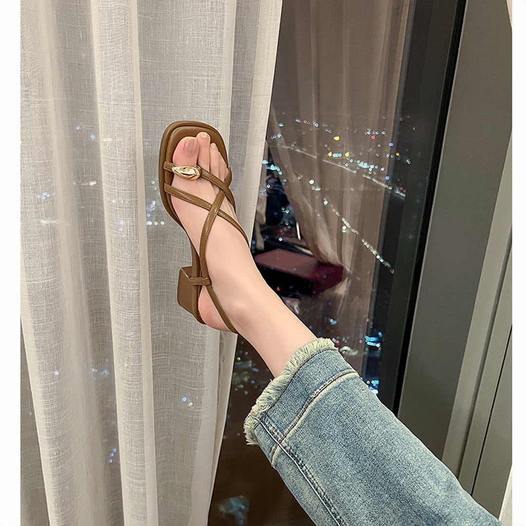 Dame elegante blokhæl Slingback sandaler Stilla