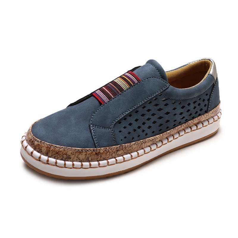 Dame Komfortable Slip-on Sneakers med åndbar perforering Stilla